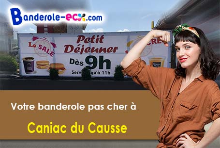 Banderole pas cher fabriqué sur mesure à Caniac-du-Causse (Lot/46240)