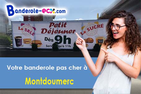 Banderole publicitaire fabriqué sur mesure à Montdoumerc (Lot/46230)