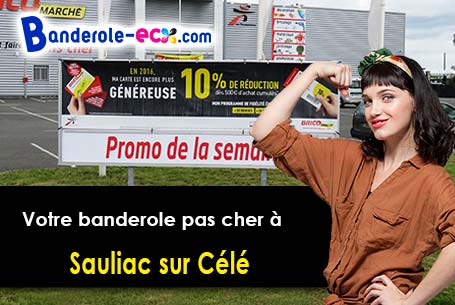 Banderole personnalisée fabriqué sur mesure à Sauliac-sur-Célé (Lot/46330)