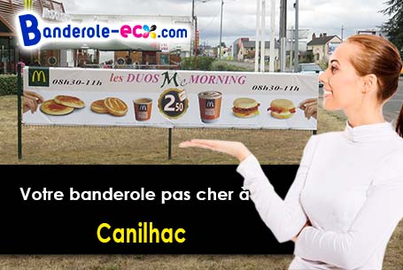 Banderole pas cher fabriqué sur mesure à Canilhac (Lozère/48500)