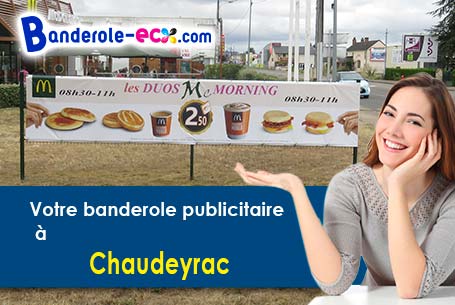 A Chaudeyrac (Lozère/48170) fourniture de votre banderole pas cher