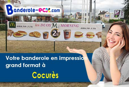 Impression de votre banderole publicitaire à Cocurès (Lozère/48400)