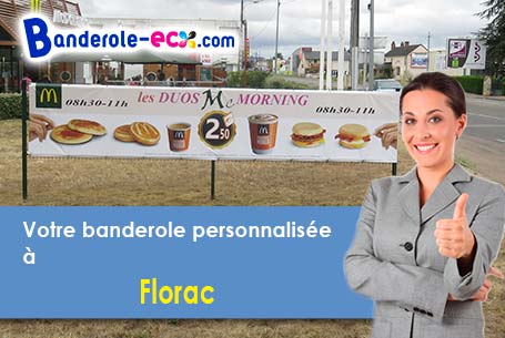 A Florac (Lozère/48400) impression de votre banderole personnalisée