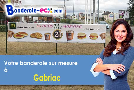 Banderole personnalisée pour vos événements à Gabriac (Lozère/48110)