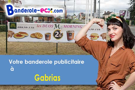 A Gabrias (Lozère/48100) fourniture de votre banderole personnalisée