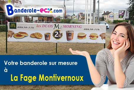Banderole publicitaire pour vos événements à La Fage-Montivernoux (Lozère/48310)