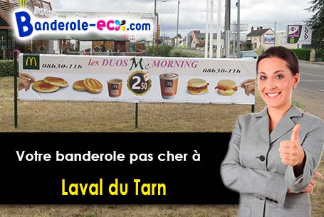 Banderole personnalisée fabriqué sur mesure à Laval-du-Tarn (Lozère/48500)