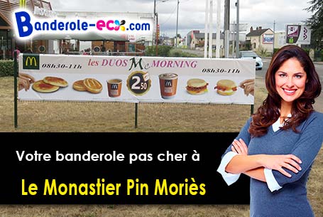 Banderole pas cher fabriqué sur mesure à Le Monastier-Pin-Moriès (Lozère/48100)