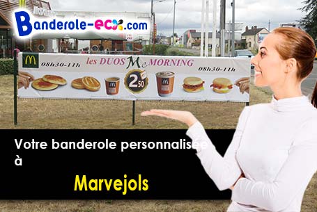 A Marvejols (Lozère/48100) impression de votre banderole personnalisée