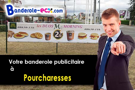 A Pourcharesses (Lozère/48800) fourniture de votre banderole pas cher