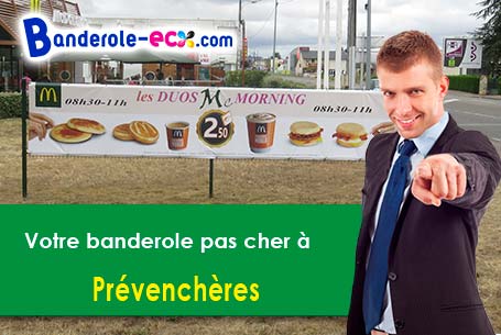 Banderole pas cher fabriqué sur mesure à Prévenchères (Lozère/48800)