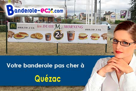 Banderole pas cher fabriqué sur mesure à Quézac (Lozère/48320)