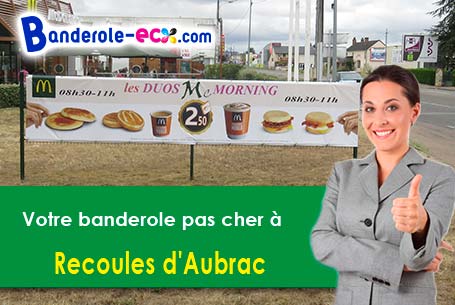 Banderole personnalisée fabriqué sur mesure à Recoules-d'Aubrac (Lozère/48260)