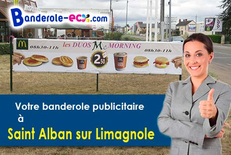A Saint-Alban-sur-Limagnole (Lozère/48120) fourniture de votre banderole pas cher