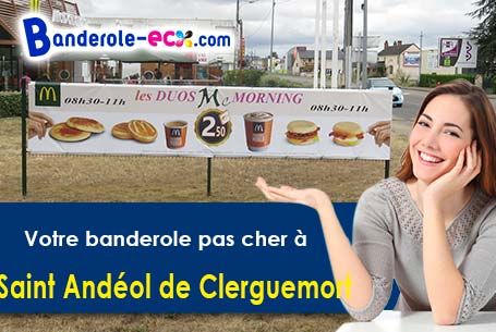 Banderole publicitaire fabriqué sur mesure à Saint-Andéol-de-Clerguemort (Lozère/48160)