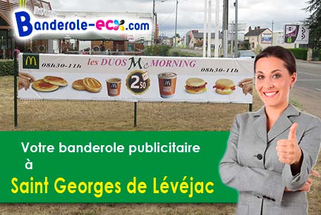 A Saint-Georges-de-Lévéjac (Lozère/48500) fourniture de votre banderole personnalisée