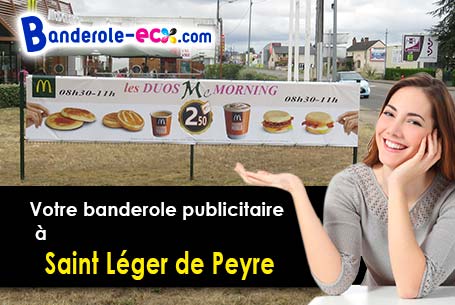 A Saint-Léger-de-Peyre (Lozère/48100) fourniture de votre banderole personnalisée