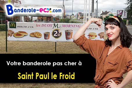 Banderole publicitaire fabriqué sur mesure à Saint-Paul-le-Froid (Lozère/48600)