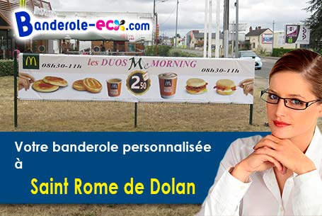 A Saint-Rome-de-Dolan (Lozère/48500) impression de votre banderole personnalisée