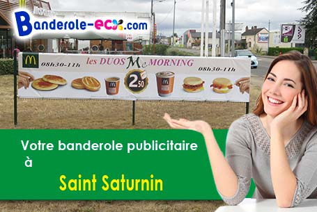 A Saint-Saturnin (Lozère/48500) fourniture de votre banderole personnalisée