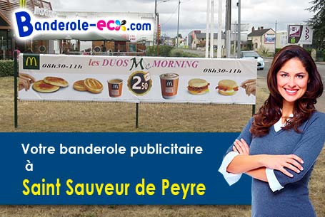 A Saint-Sauveur-de-Peyre (Lozère/48130) fourniture de votre banderole publicitaire