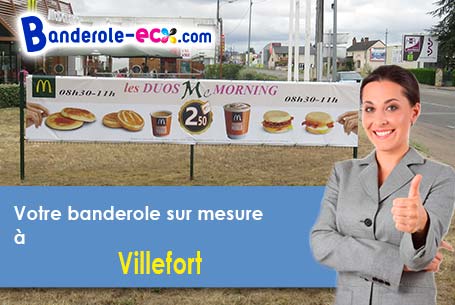 Banderole publicitaire pour vos événements à Villefort (Lozère/48800)