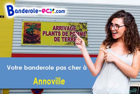 Banderole publicitaire fabriqué sur mesure à Annoville (Manche/50660)