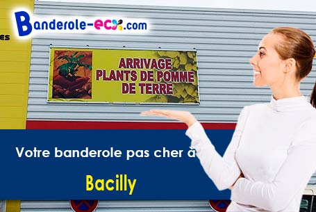 Banderole publicitaire fabriqué sur mesure à Bacilly (Manche/50530)