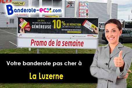 Banderole publicitaire fabriqué sur mesure à La Luzerne (Manche/50680)