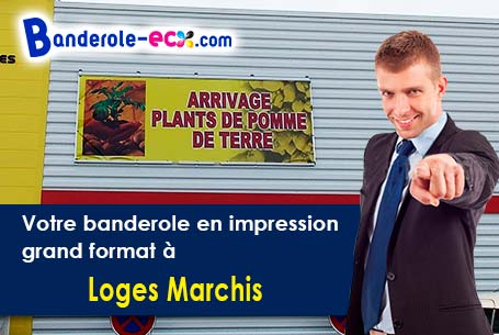 Impression de votre banderole personnalisée à Loges-Marchis (Manche/50600)