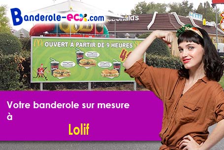 Banderole pas cher pour vos événements à Lolif (Manche/50530)