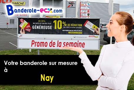 Banderole pas cher pour vos événements à Nay (Manche/50190)