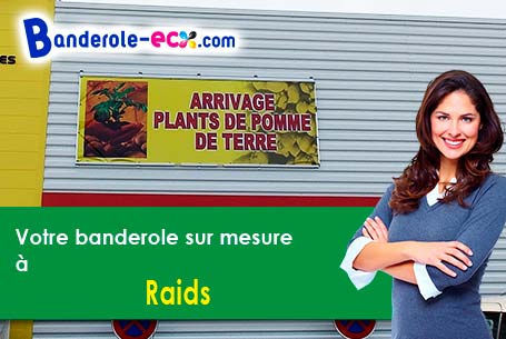 Banderole pas cher pour vos événements à Raids (Manche/50500)