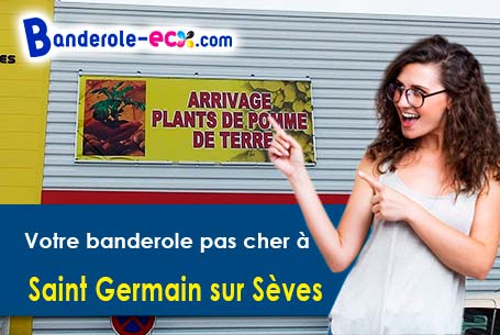 Banderole publicitaire fabriqué sur mesure à Saint-Germain-sur-Sèves (Manche/50190)