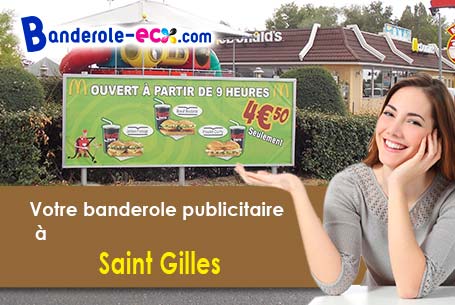 A Saint-Gilles (Manche/50180) fourniture de votre banderole personnalisée
