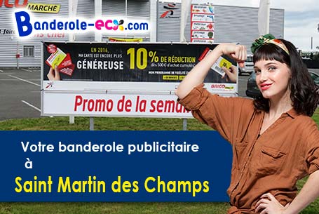 A Saint-Martin-des-Champs (Manche/50300) fourniture de votre banderole personnalisée