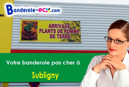 Banderole publicitaire fabriqué sur mesure à Subligny (Manche/50870)