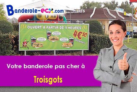 Banderole pas cher fabriqué sur mesure à Troisgots (Manche/50420)