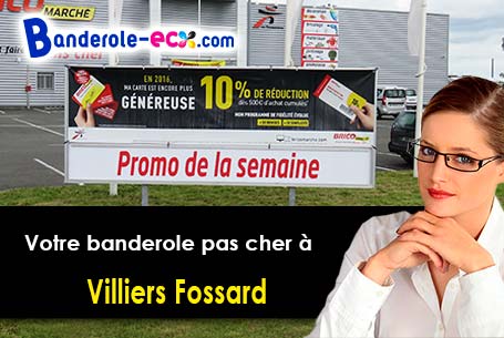 Banderole publicitaire fabriqué sur mesure à Villiers-Fossard (Manche/50680)