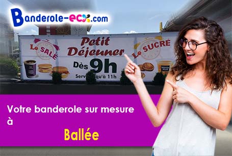 Banderole pas cher pour vos expositions à Ballée (Mayenne/53340)
