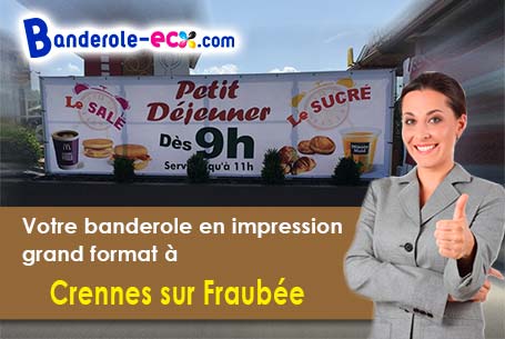 Banderole pas cher pour vos expositions à Crennes-sur-Fraubée (Mayenne/53700)