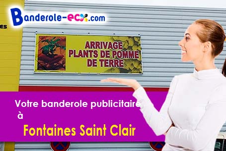 Réalisation de votre banderole publicitaire à Fontaines-Saint-Clair (Meuse/55110)