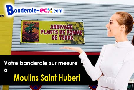 Réalisation de votre banderole publicitaire à Moulins-Saint-Hubert (Meuse/55700)