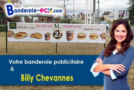 Banderole publicitaire pour vos manifestations à Billy-Chevannes (Nièvre/58270)