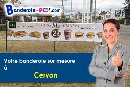 Banderole publicitaire pour vos manifestations à Cervon (Nièvre/58800)
