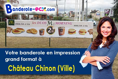 Banderole pas cher pour vos manifestations à Château-Chinon Ville (Nièvre/58120)