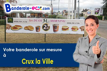 Banderole personnalisée pour vos manifestations à Crux-la-Ville (Nièvre/58330)