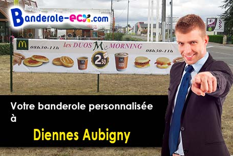 Banderole personnalisée pour vos manifestations à Diennes-Aubigny (Nièvre/58340)