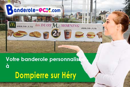 Banderole personnalisée pour vos manifestations à Dompierre-sur-Héry (Nièvre/58420)