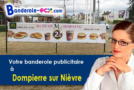 Banderole publicitaire pour vos manifestations à Dompierre-sur-Nièvre (Nièvre/58350)
